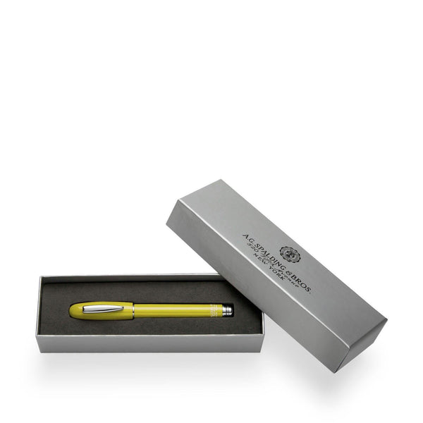 A.g. Spalding & Bros. 520 Fifth Avenue New York SHORT CLASSIC FOUNTAIN PEN OLIVE GREEN