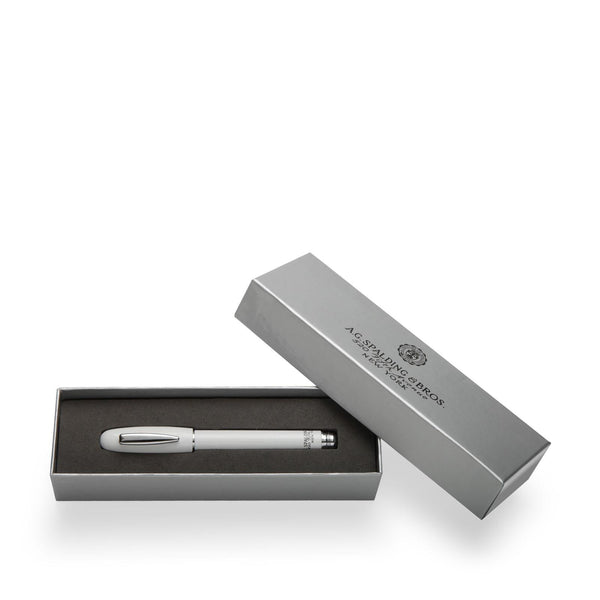 A.g. Spalding & Bros. 520 Fifth Avenue New York Short Classic Fountain Pen WHITE