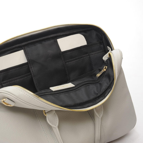A.g. Spalding & Bros. 520 Fifth Avenue New York Short Handle Briefcase OFF WHITE