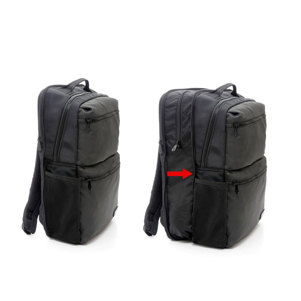 A.g. Spalding & Bros. 520 Fifth Avenue New York SQUARE BACKPACK EXPANDABLE BULLY BLACK