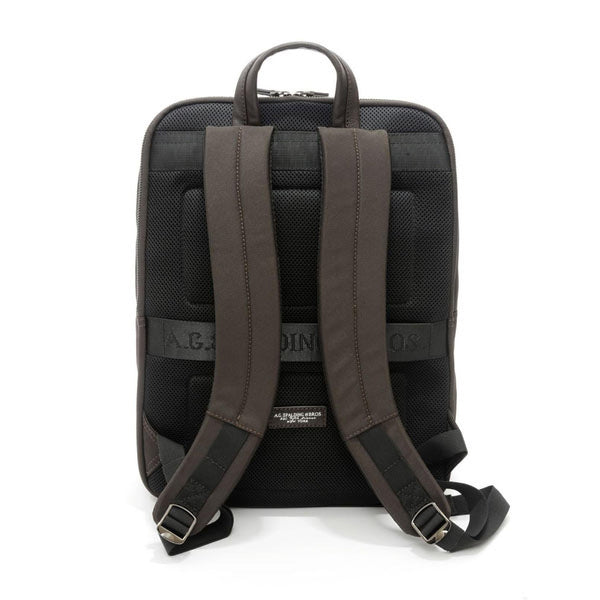 A.g. Spalding & Bros. 520 Fifth Avenue New York SQUARE BACKPACK STEEL RIVET BROWN
