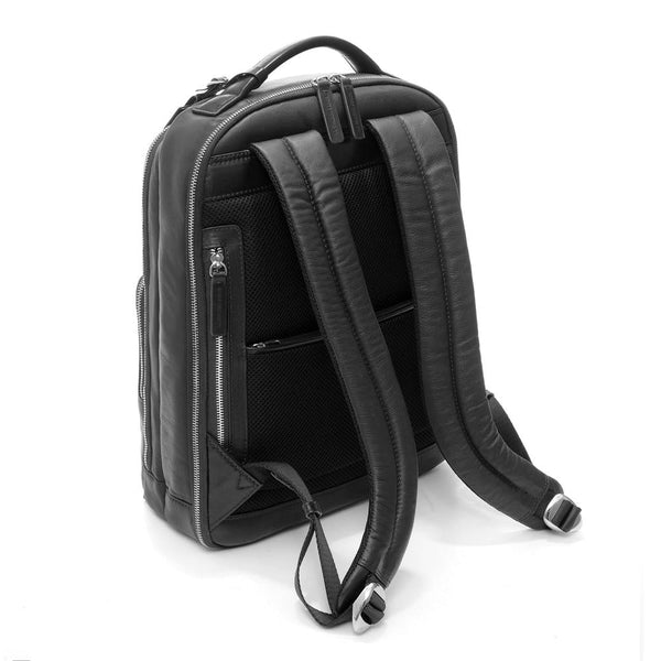 A.g. Spalding & Bros. 520 Fifth Avenue New York Tech Leather Backpack BLACK