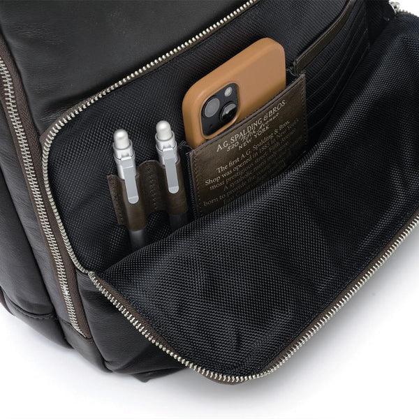 A.g. Spalding & Bros. 520 Fifth Avenue New York Tech Leather Backpack TESTA MORO