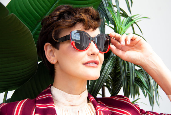 A.j. Morgan Classic Sunglasses Black/Red