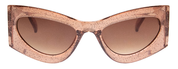 A.j. Morgan Empress Sunglasses Brown Glitter