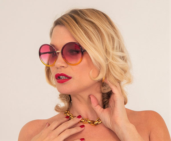 A.j. Morgan Endless Sunglasses Burgundy/Ylw