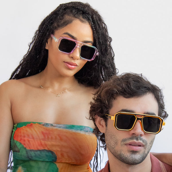 A.j. Morgan Flicker Sunglasses Black/Amber