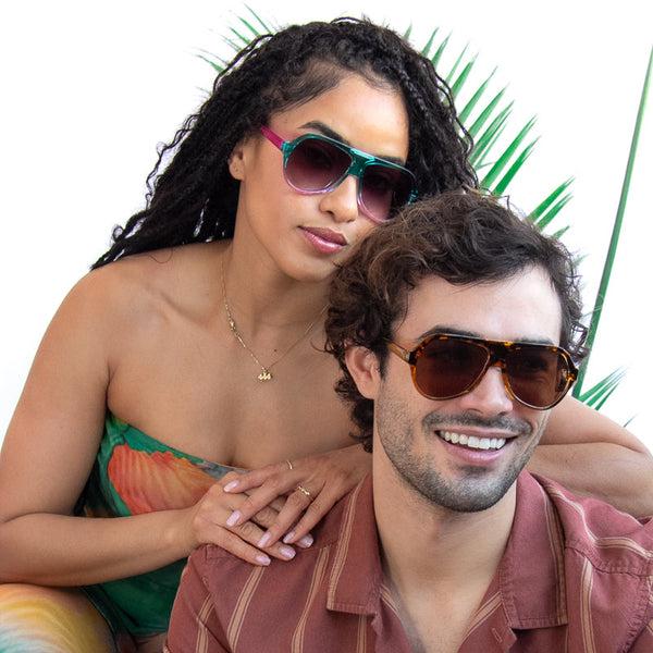 A.j. Morgan Lucky Luke Sunglasses Blue/Purple