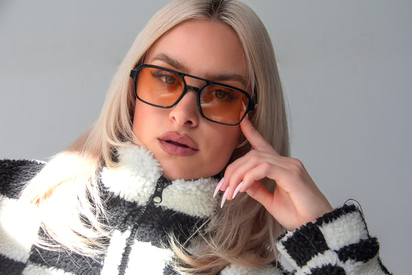 A.j. Morgan Overland Sunglasses Black/Amber