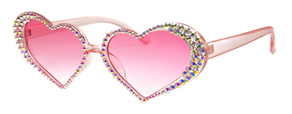 a.j. morgan Queen of Hearts Sunglasses Light Pink