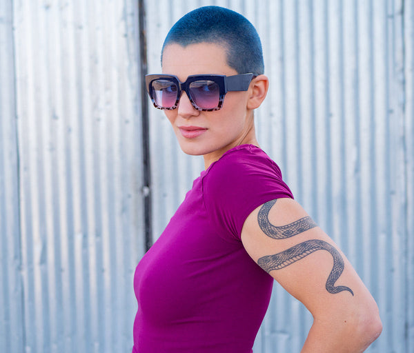 A.j. Morgan Sasha Sunglasses BLUE/GREY TORTOISE