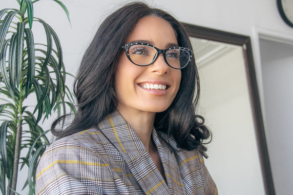 A.j. Morgan Gwynoaks Reading Glasses Black W/Rhinestones