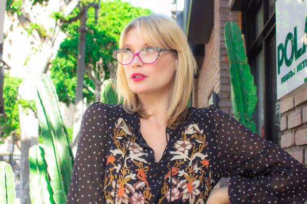 A.j. Morgan Honky Tonk Reading Glasses Purple/Glitter