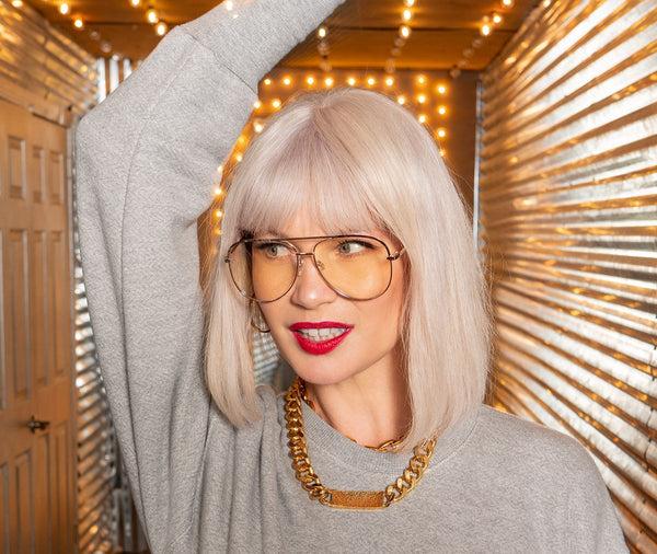 A.j. Morgan Mc Blues Bros (Clear Lens-Blue Light Computer Glasses) Sunglasses Black / Blue Light Computer Lens