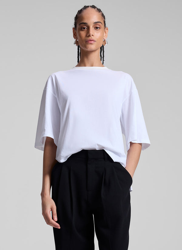 a.l.c. Albie Cotton Jersey Tee White