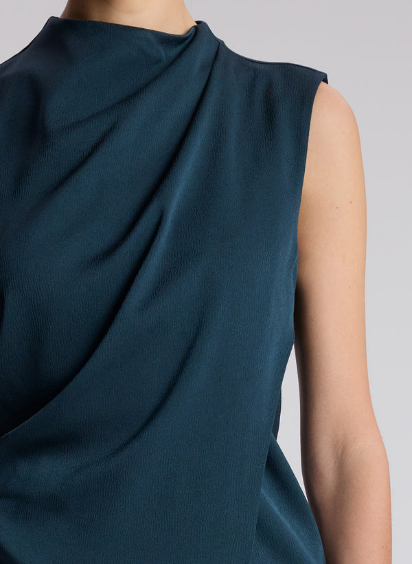 A.l.c. Amira Ruched Sleeveless Top Malachite