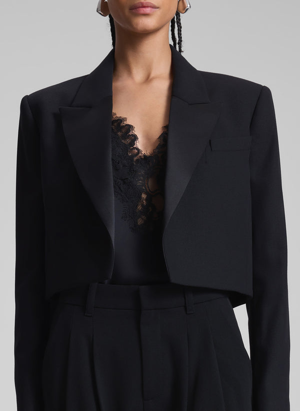 A.l.c. Anderson Cropped Tux Jacket Black/Black