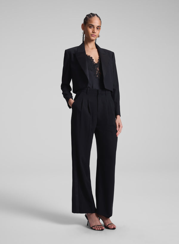 A.l.c. Anderson Cropped Tux Jacket Black/Black