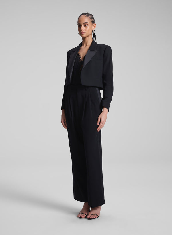 A.l.c. Anderson Cropped Tux Jacket Black/Black