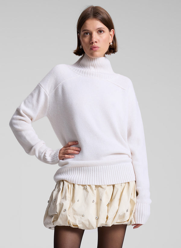 a.l.c. Archie Cashmere Turtleneck Sweater Natural