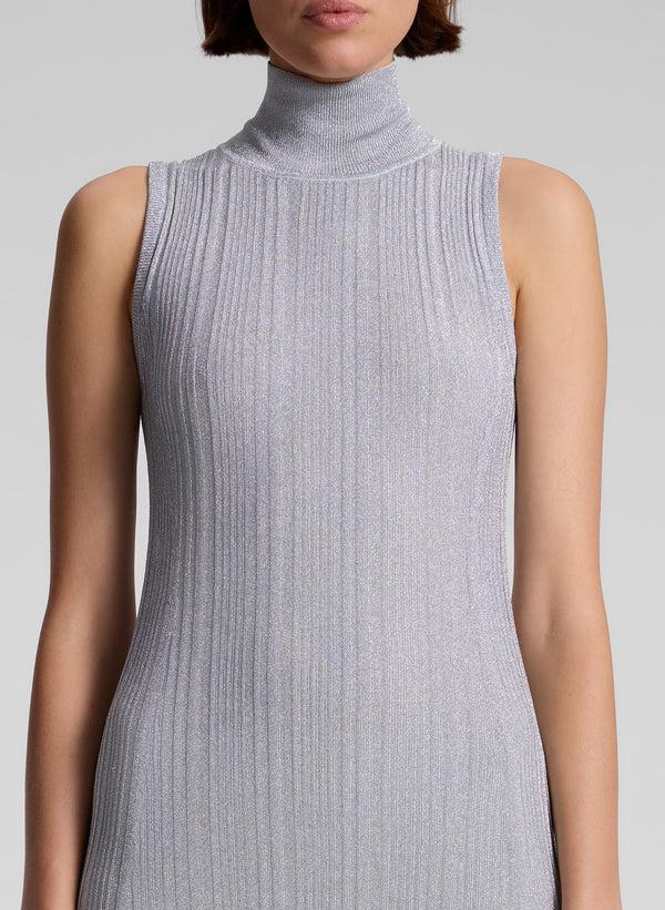 A.l.c. Arden Metallic Knit Maxi Dress Mercury