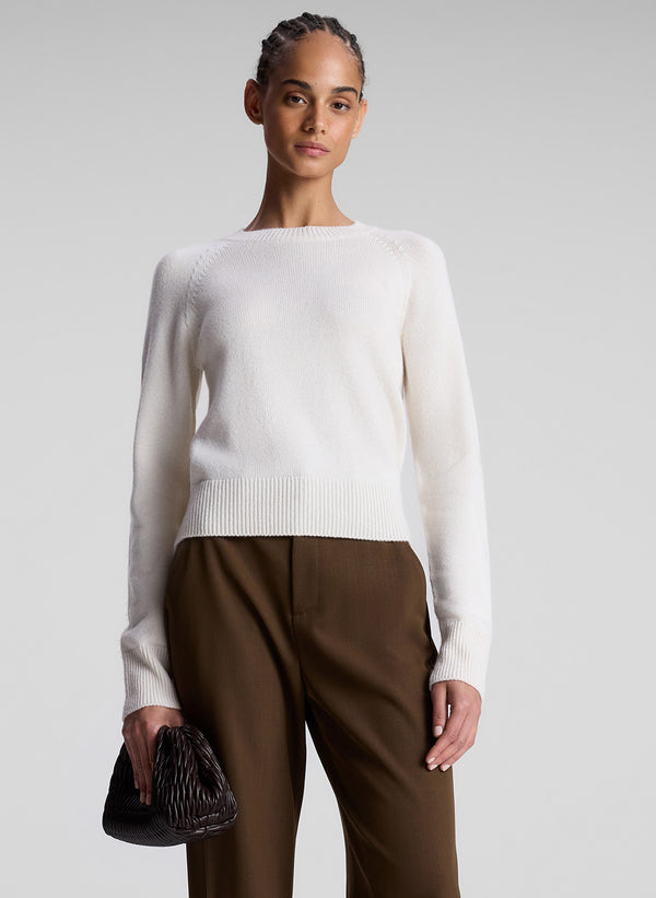 a.l.c. Ashtyn Cashmere Crew Neck Sweater Natural
