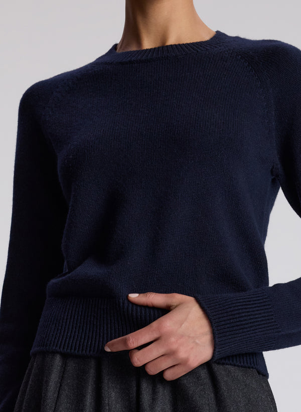 A.l.c. Ashtyn Cashmere Crew Neck Sweater Navy