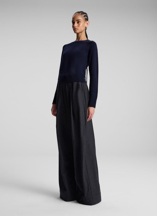 A.l.c. Ashtyn Cashmere Crew Neck Sweater Navy