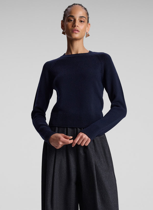 a.l.c. Ashtyn Cashmere Crew Neck Sweater Navy
