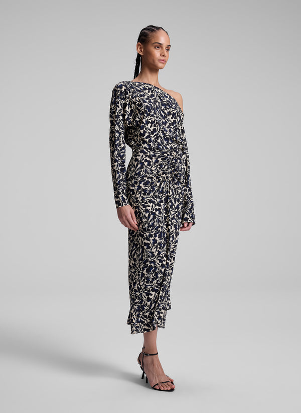 A.l.c. Aurelie Jersey Midi Skirt Navy/Cream