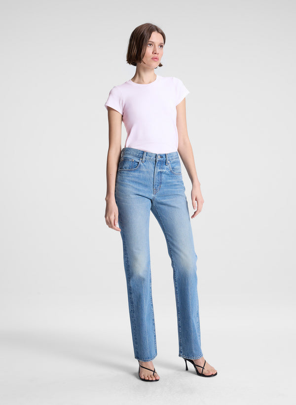 A.l.c. Avery Cotton Rib Baby Tee Opal