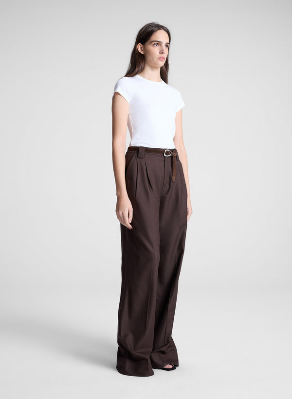 A.l.c. Avery Cotton Rib Baby Tee White