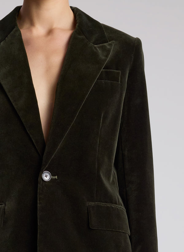 A.l.c. Ben Velvet Tailored Jacket Mossy