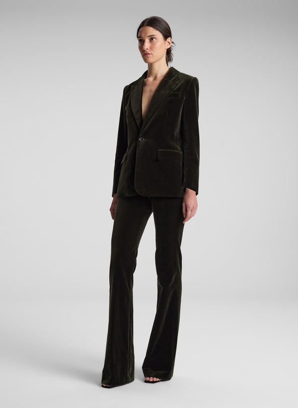 A.l.c. Ben Velvet Tailored Jacket Mossy
