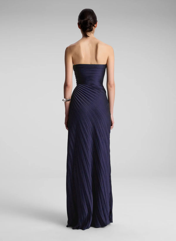 A.l.c. Bianca Strapless Pleated Maxi Dress Riviera