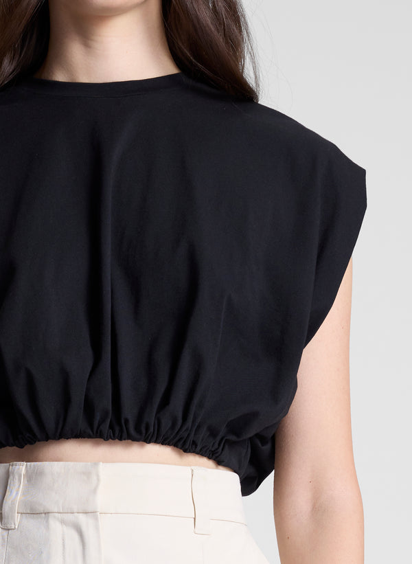 A.l.c. Billie Cropped Tee Black