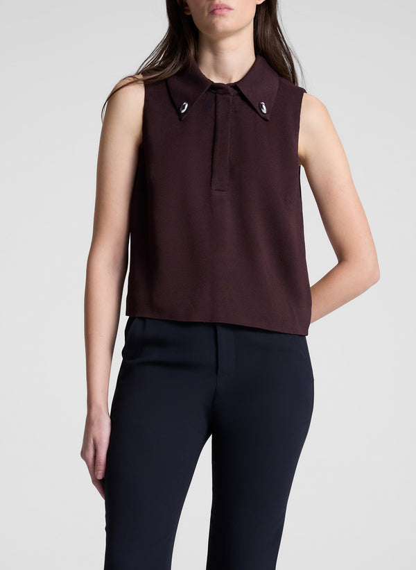 A.l.c. Blaine Sleeveless Top Chocolate Plum