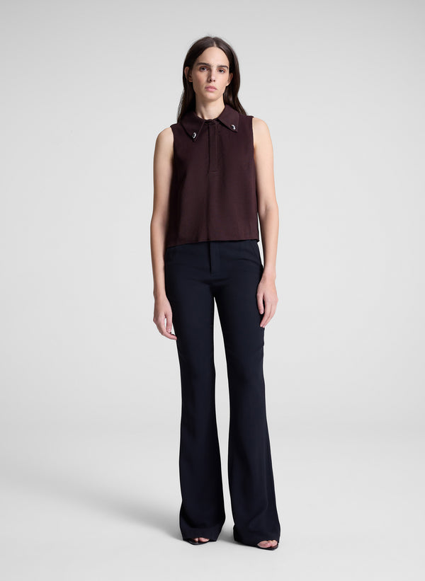 a.l.c. Blaine Sleeveless Top Chocolate Plum