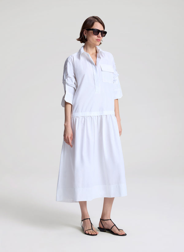 A.l.c. Bonnie Cotton Maxi Shirtdress White