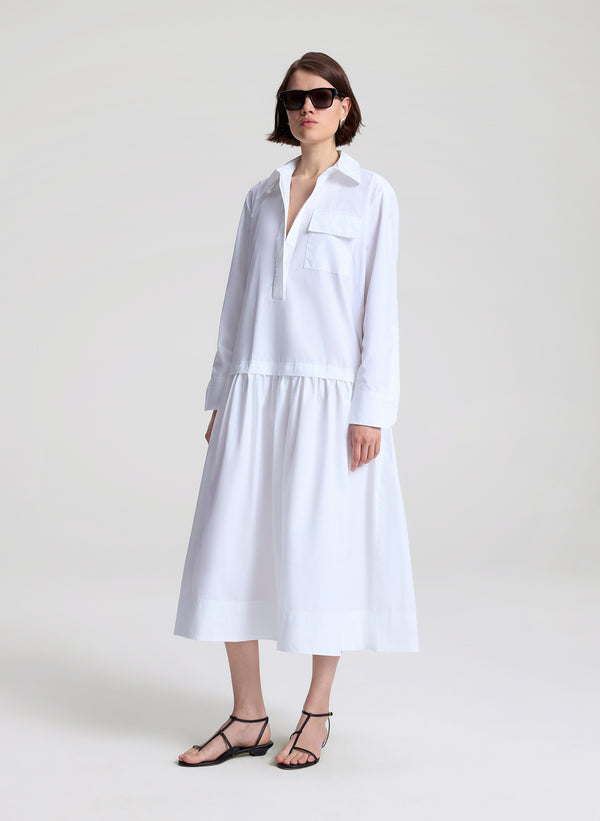 A.l.c. Bonnie Cotton Maxi Shirtdress White