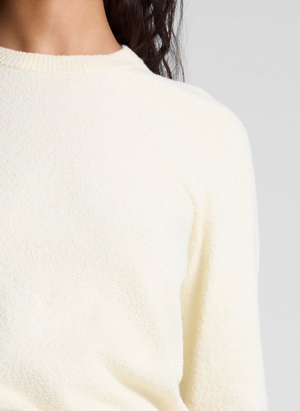A.l.c. Bradley Cotton Boucle Sweater Pale Yellow