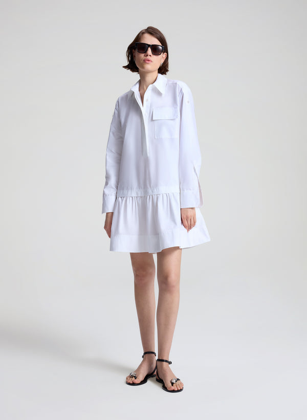 A.l.c. Brooke Cotton Mini Shirtdress White