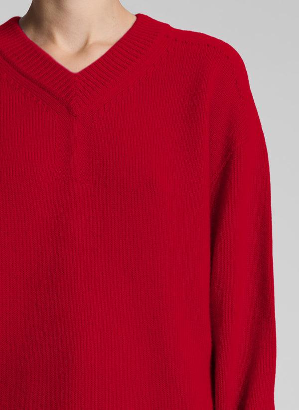 A.l.c. Calven Cashmere V Neck Sweater Really Red