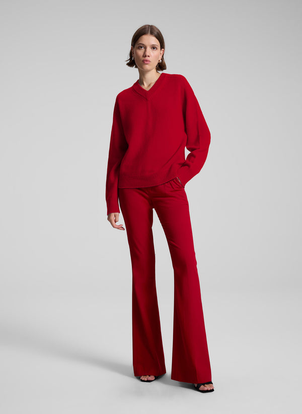 A.l.c. Calven Cashmere V Neck Sweater Really Red