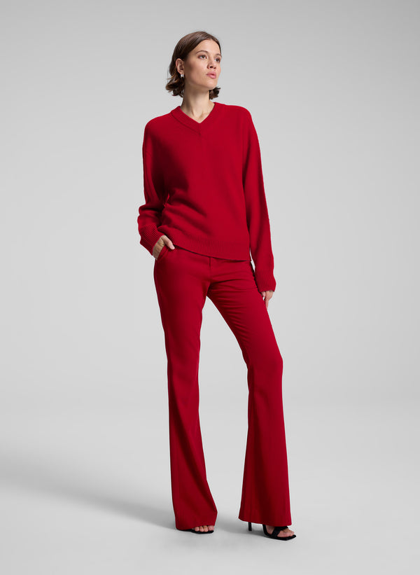 A.l.c. Calven Cashmere V Neck Sweater Really Red