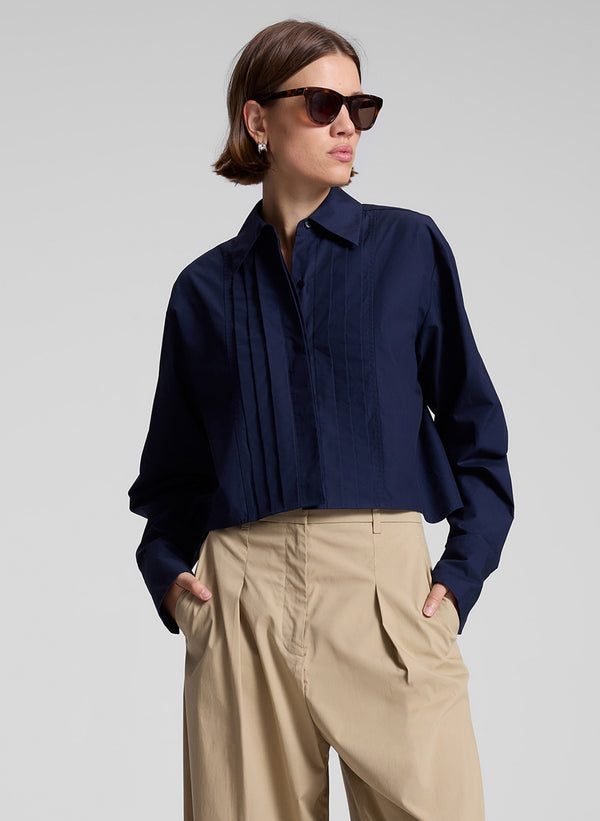 a.l.c. Cam Cropped Tux Top Maritime Navy