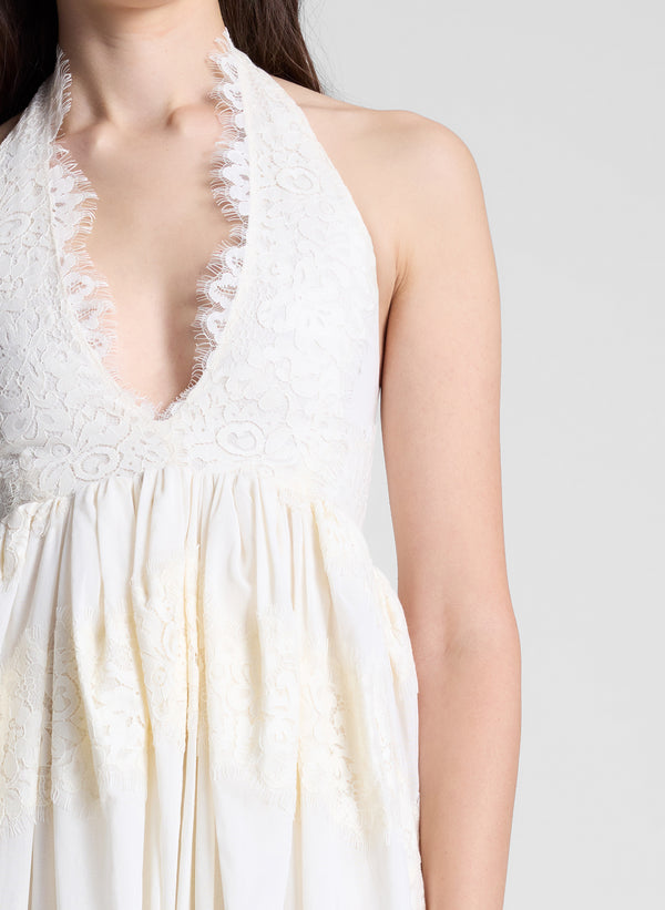 A.l.c. Cambrie Lace Maxi Dress Cream