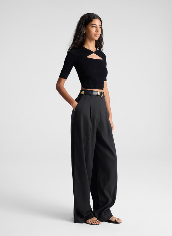 A.l.c. Charles Linen Pant Black
