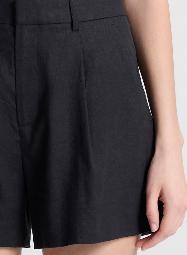 A.l.c. Charles Linen Short Black
