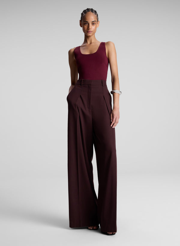 a.l.c. Cleo Compact Knit Top Mulberry